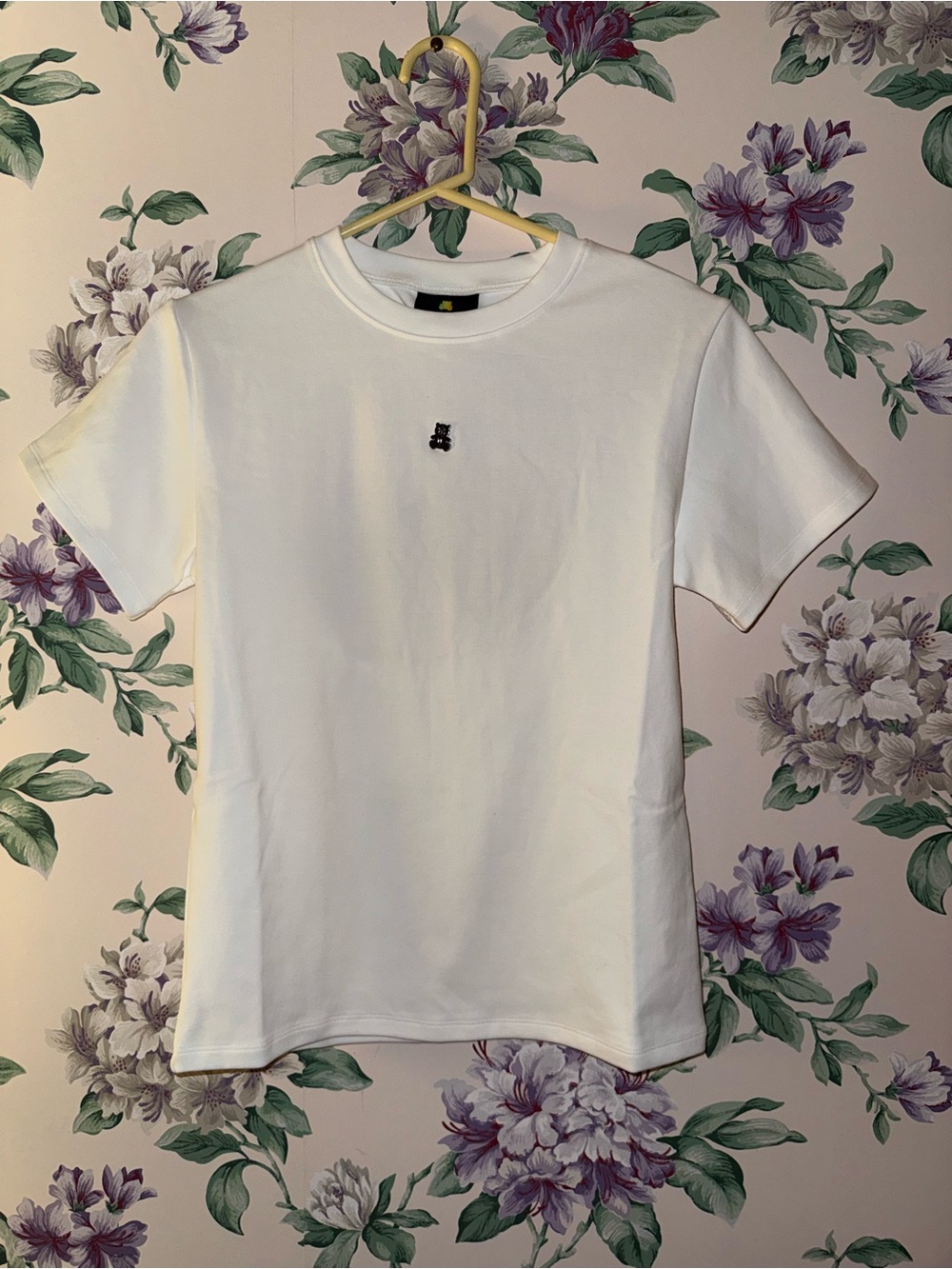Teddy Fresh White Crew T-Shirt with Small silver Logo